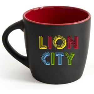 Горнятко Lion city колір чорно-червоний